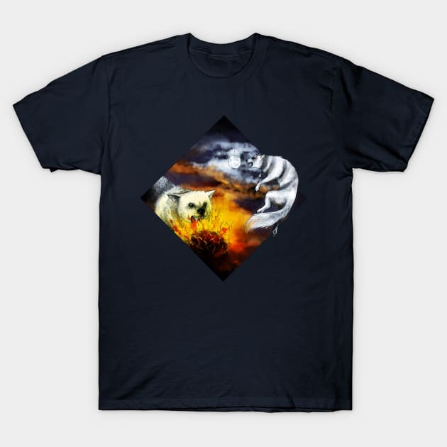 Hati and Skoll T-Shirt by AniaArtNL